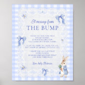 A Message From The Bump Peter Rabbit Baby Shower Poster (Vorne)