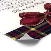 A message from the bump Teddy Bear Red Bow Poster (Ecke)