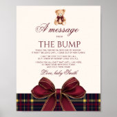 A message from the bump Teddy Bear Red Bow Poster (Vorne)