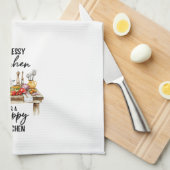 A Messy Kitchen ist eine glückliche Küche Geschirrtuch (Viertel Falte)