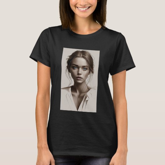 a Mindestcaptivate Portrait of Young Woman T-Shirt (Vorderseite)