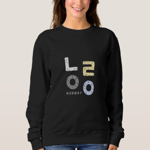 A mit dem Wort Norwegen in koreanischer Konsonant  Sweatshirt