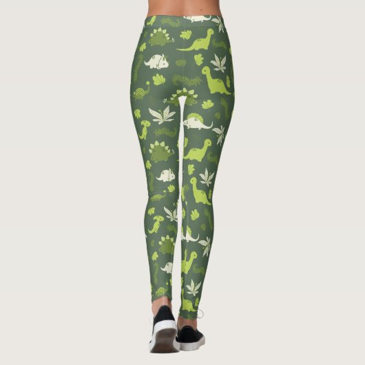 A mit Dinosaurier-Leggings Leggings (Rückseite)