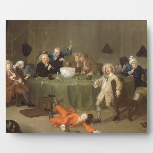 A Mitternacht Modern Conversation, c.1732 (Öl auf  Fotoplatte (Vorderseite)