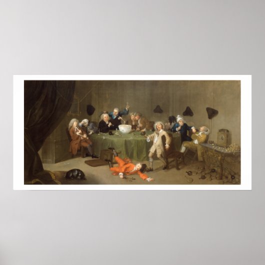 A Mitternacht Modern Conversation, c.1732 (Öl auf Poster (Vorne)