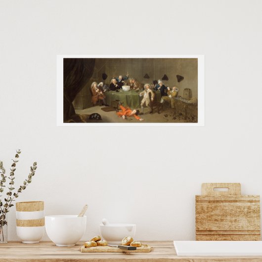 A Mitternacht Modern Conversation, c.1732 (Öl auf Poster (Küche)