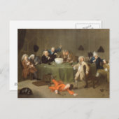 A Mitternacht Modern Conversation, c.1732 (Öl auf  Postkarte (Vorne/Hinten)
