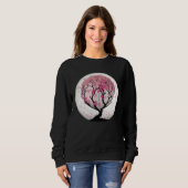 A Modern and Trendy Take on Cherry Blossoms Globe Sweatshirt (Vorne ganz)