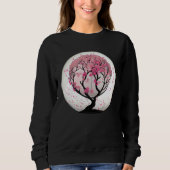 A Modern and Trendy Take on Cherry Blossoms Globe Sweatshirt (Vorderseite)