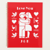 A modern Bauhaus personalized Valentine’s Day Planer (Vorderseite)