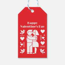 A modern Bauhaus-style Valentine’s Day Geschenkanhänger