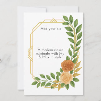 A modern classic for your big day. einladung