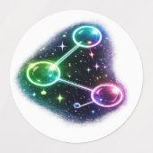 A Molecule sticker. Etiketten (Design 2)