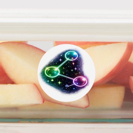 A Molecule sticker. Etiketten (Befestigt)