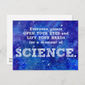 A Moment of SCIENCE protest postcard Postkarte (Vorne/Hinten)