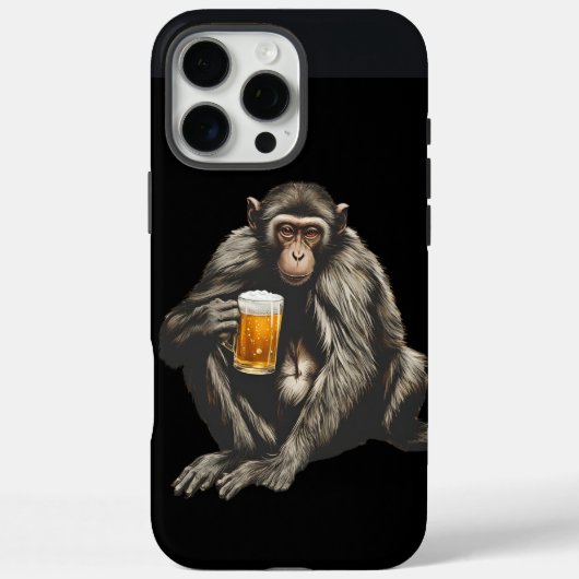 a monkey with a beer in its hand Case-Mate iPhone hülle (Rückseite)