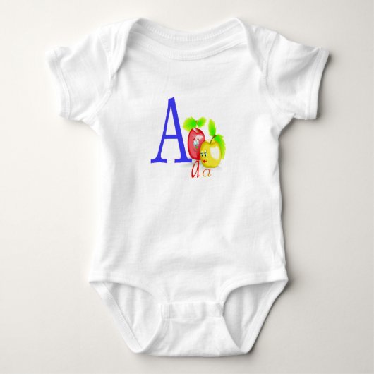 A - Monogramm Sammlung Baby Strampler (Vorderseite)