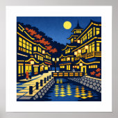 A Moonlit Waterside Town Poster (Vorne)
