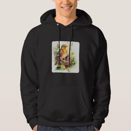 A Mother Bird Feeding Her Chicks Bird Feeding Youn Hoodie (Vorderseite)