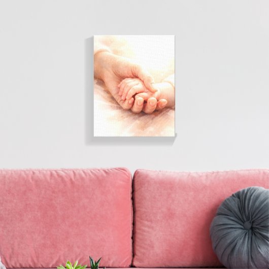 A Mother’s First Touch Leinwanddruck (Insitu (Wohnzimmer))