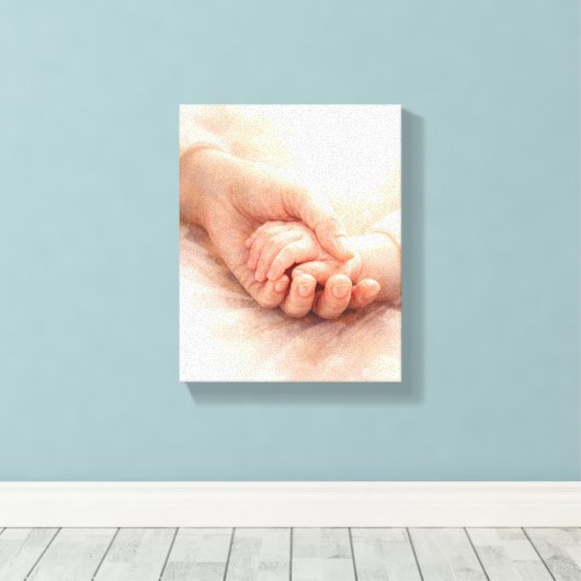 A Mother’s First Touch Leinwanddruck (Insitu (Holzboden))