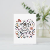A Mother's Heart Holds The Universe Einladungspostkarte (Stehend Vorderseite)