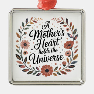 A Mother's Heart Holds The Universe Ornament Aus Metall