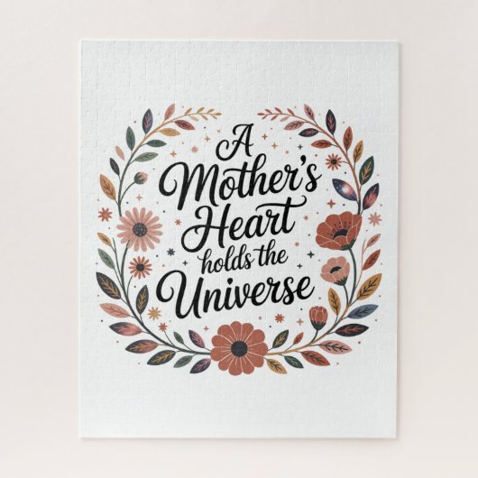 A Mother's Heart Holds The Universe Puzzle (Vertikal)