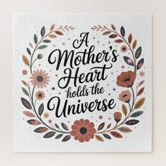 A Mother's Heart Holds The Universe Puzzle (Vertikal)