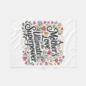 A Mother's Love Is The Ultimate Superpower Fleecedecke (Vorderseite (Horizontal))