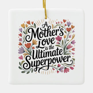 A Mother's Love Is The Ultimate Superpower Keramikornament
