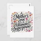 A Mother's Love Is The Ultimate Superpower Postkarte (Vorne/Hinten)