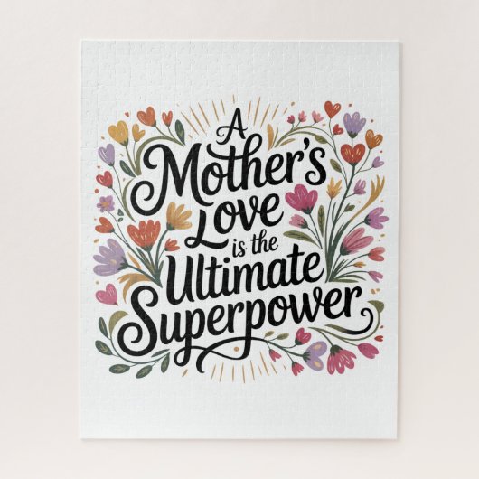 A Mother's Love Is The Ultimate Superpower Puzzle (Vertikal)