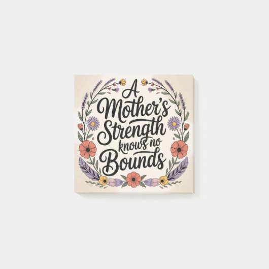 A Mother's Strength Knows No Bounds Post-it Klebezettel (Vorderseite)