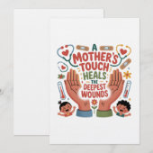 A Mother's Touch Heals The Deepest Wounds Einladung (Vorne/Hinten)