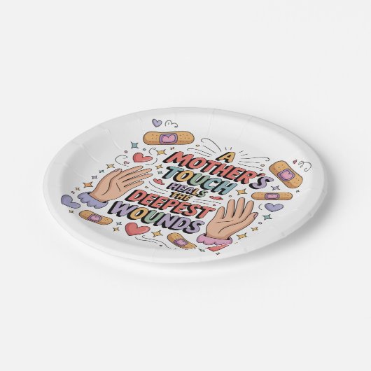 A Mother's Touch Heals The Deepest Wounds Pappteller (Schrägansicht)