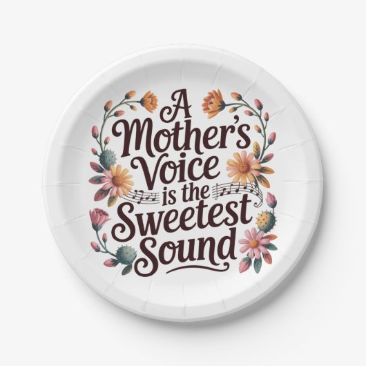 A Mother's Voice Is The Sweetest Sound Pappteller (Vorderseite)