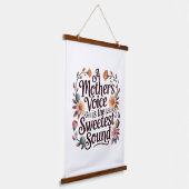 A Mother's Voice Is The Sweetest Sound Wandteppich Mit Holzrahmen (Gewinkelt)