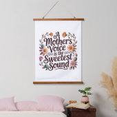 A Mother's Voice Is The Sweetest Sound Wandteppich Mit Holzrahmen (Schlafzimmer)