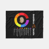 A Ms Brain Multiple Sklerose Awareness Chart Fleecedecke (Vorderseite (Horizontal))