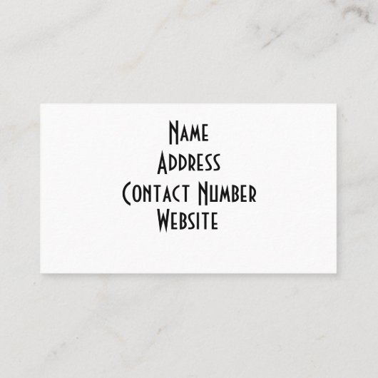 A Mucha Lady Visitenkarte (Rückseite)