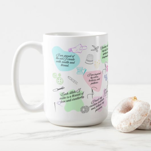 A Mug for people that are sewing crafters Kaffeetasse (Mit Donut)