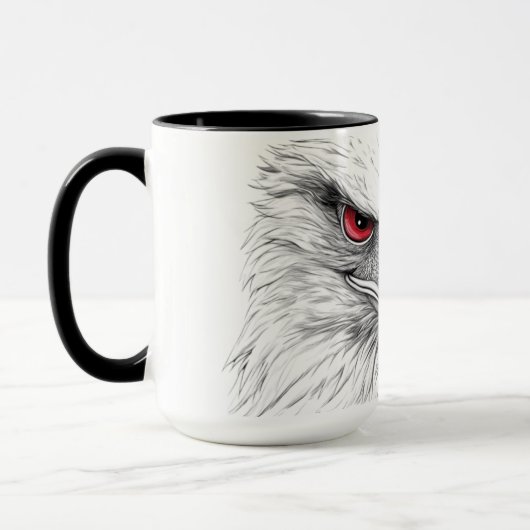A mug with a picture of a bird tasse (Links)
