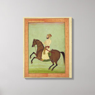 A Mughal Noble on Horseback, c.1790, aus dem Larg Leinwanddruck