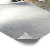 A Mujahadeen Guard walks with US Military membe Poster (Ecke)