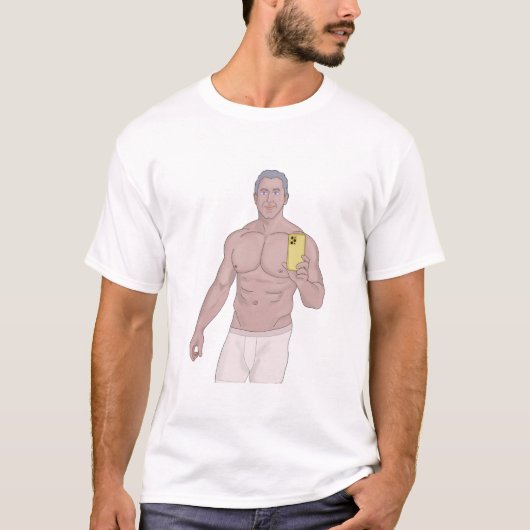A Muscular gray-haired man taking a selfie T-Shirt (Vorderseite)