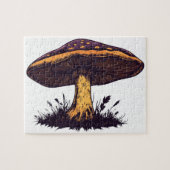 A mushroom illustration vibrant artwork. puzzle (Horizontal)