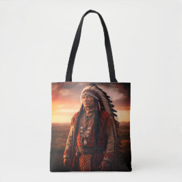A Native American Indian Chief on a Shoulder Tasche
