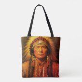 A Native American Indian Chief on a Shoulder Tasche (Rückseite)