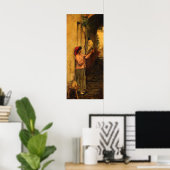 A Neapolitan flax spinner by Waterhouse Poster (Heimbüro)